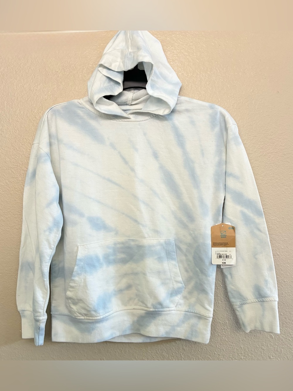 Thereabouts Kids Light Blue Tie-Dye Hooded Sweatshirt Size S 7/8